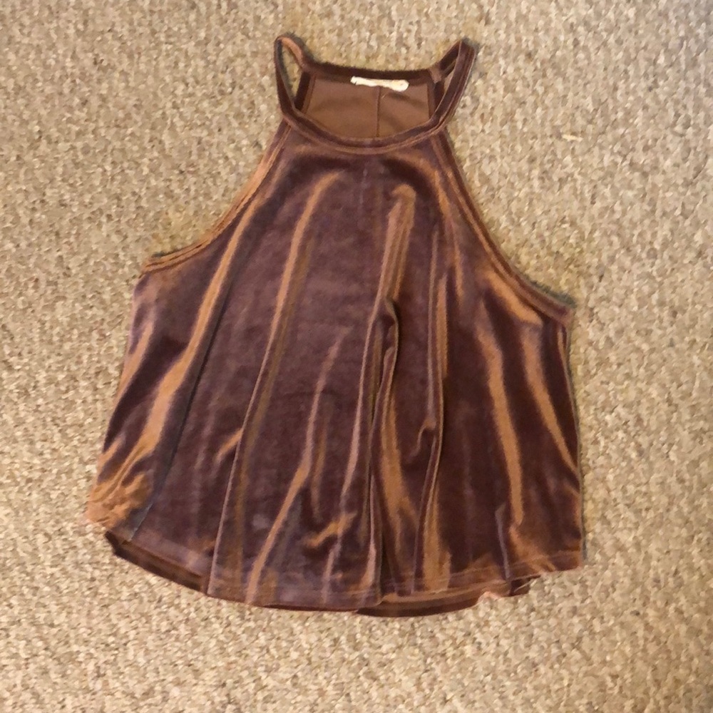super cute velour crop tank